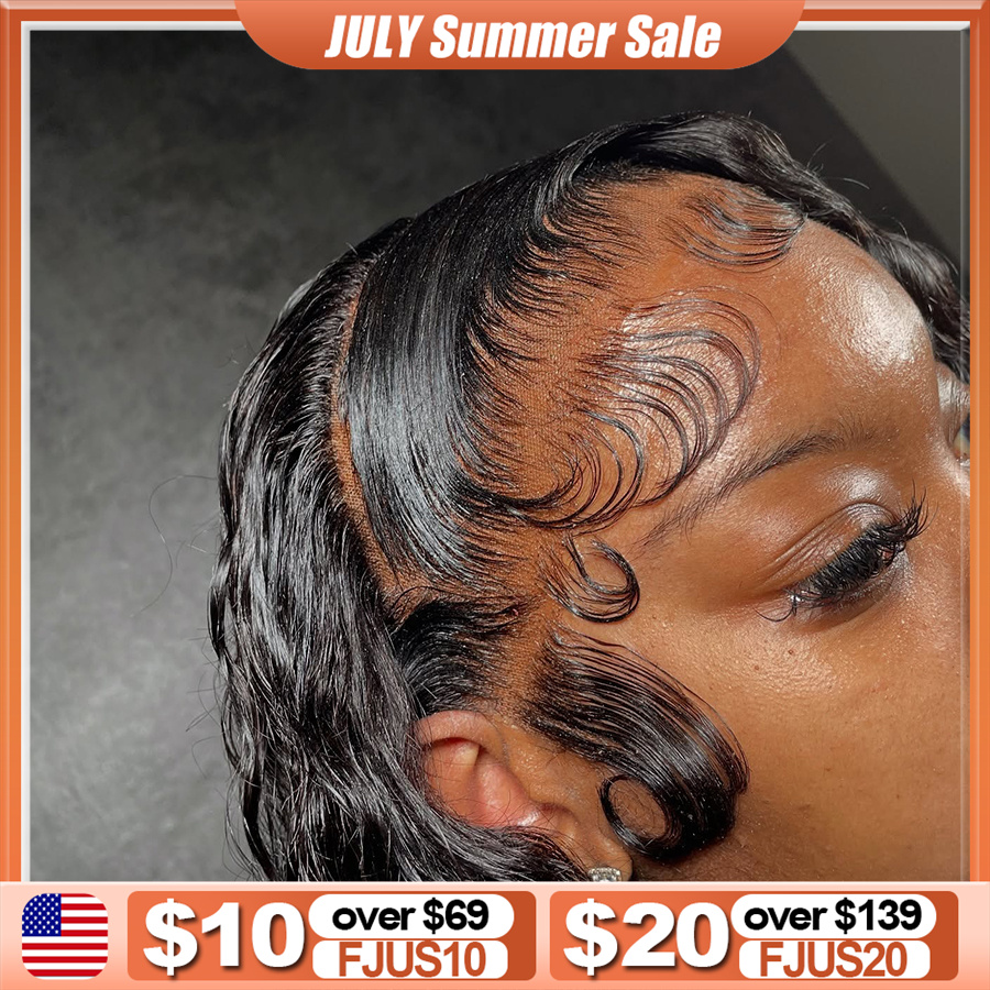 Hd Lace Frontal Wig Human Hair Pre Plucked - Peluca frontal completa de encaje transparente