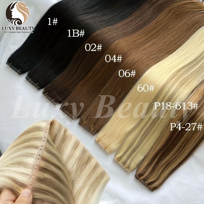 Invisible Tape In Extensions Real Hair - Extensiones de Cabello Humano con Trama