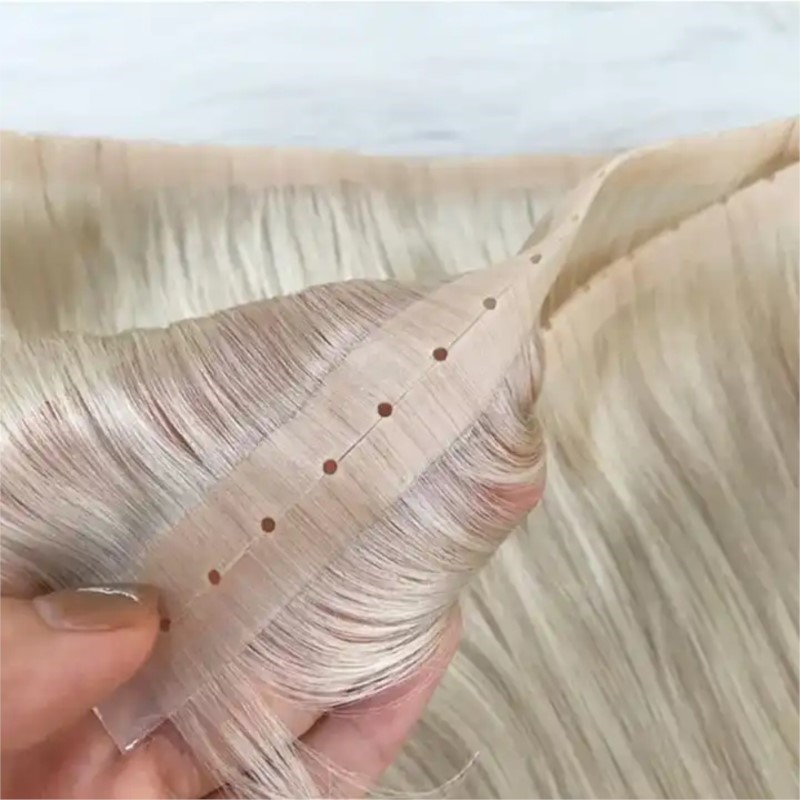 Invisible Tape In Extensions Real Hair - Trama de pelo Invisible de PU