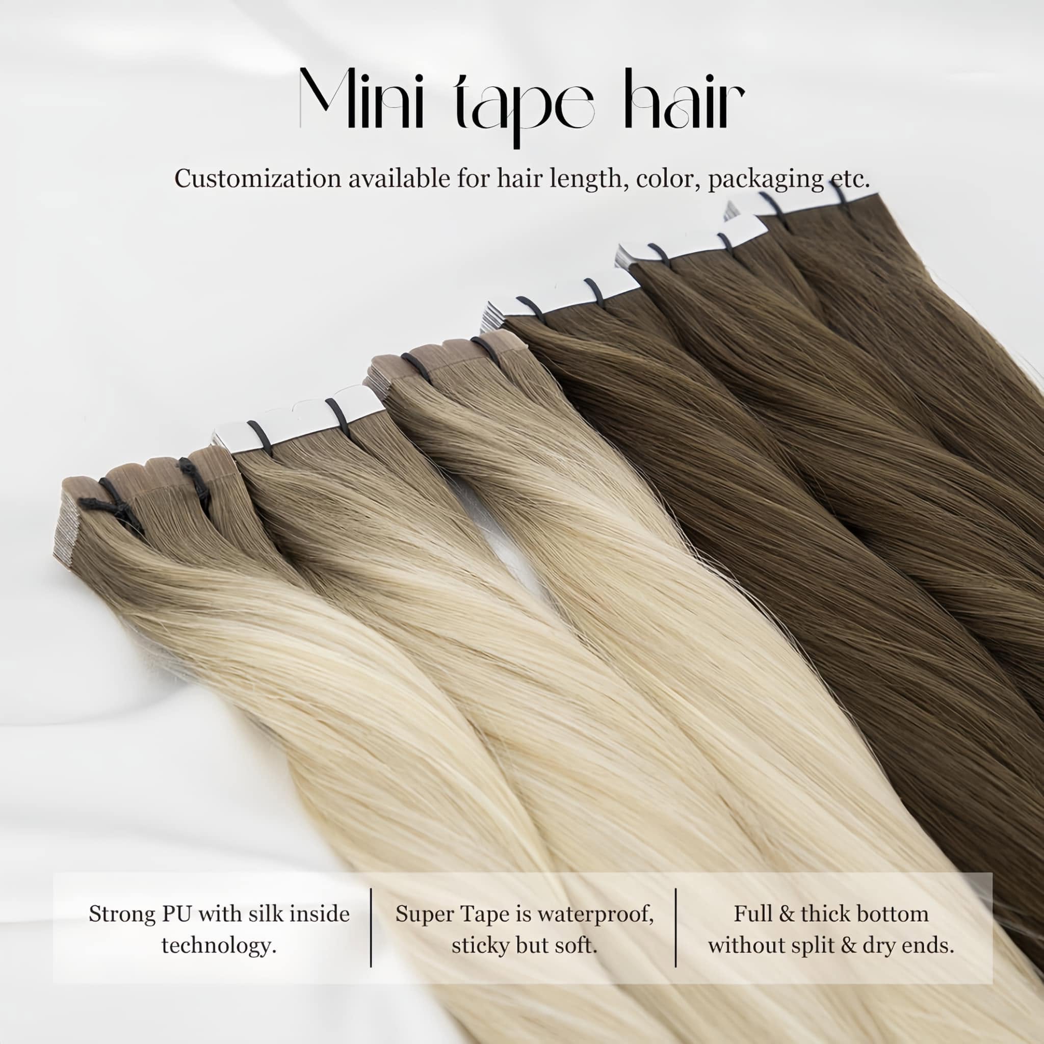Invisible Tape In Extensions Real Hair - Extensiones de cabello humano con mini