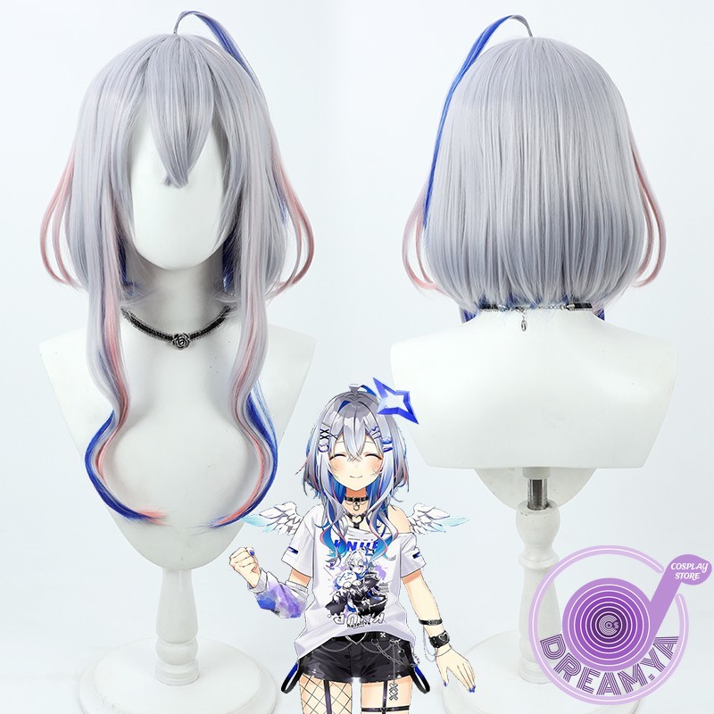Synthetic Wigs - Amane Kanata-Peluca de Cosplay Vtuber, pelo