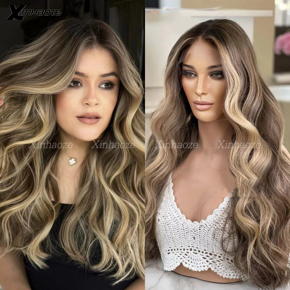 613 Blonde Body Wave Lace Front Wig - Resaltar transparente 13 × 4 13