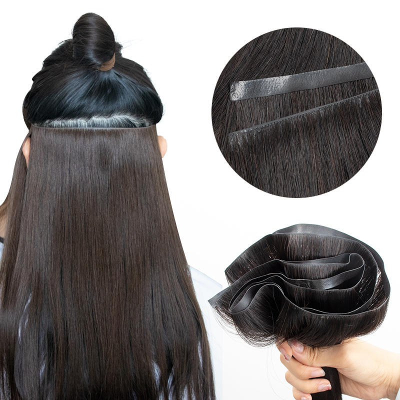 Invisible Tape In Extensions Real Hair - Extensiones de cabello humano con trama