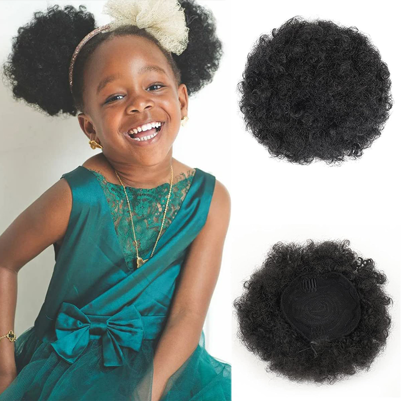Drawstring Afro Curly Puff Ponytail - Cola de Caballo Afro Puff de
