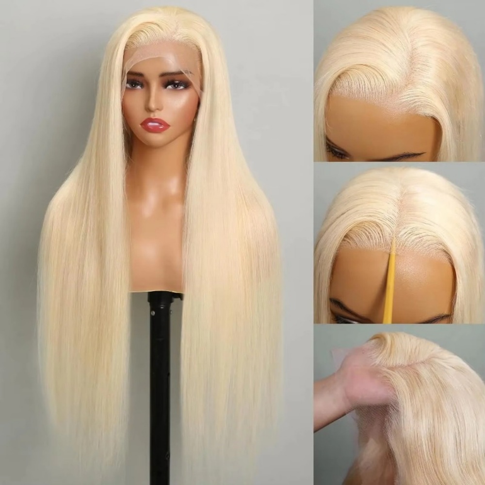Human Hair Wigs - Peluca de cabello humano Rubio 613,