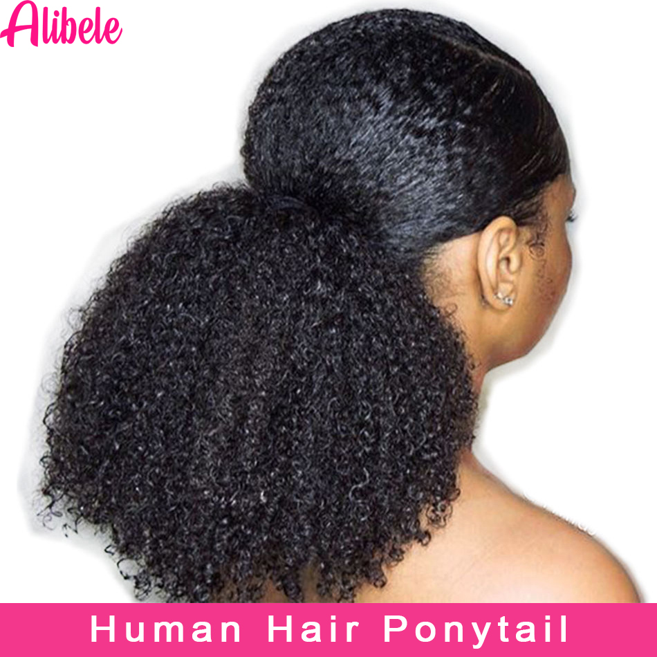 Seamless Clip In Hair Extensions Human Hair - Alibele-extensiones de cabello humano mogolan Afro