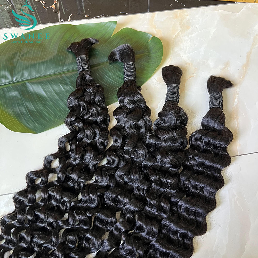 Water Wave Bulk Human Hair For Braiding - Cabello Humano 100% Natural en Paquetes