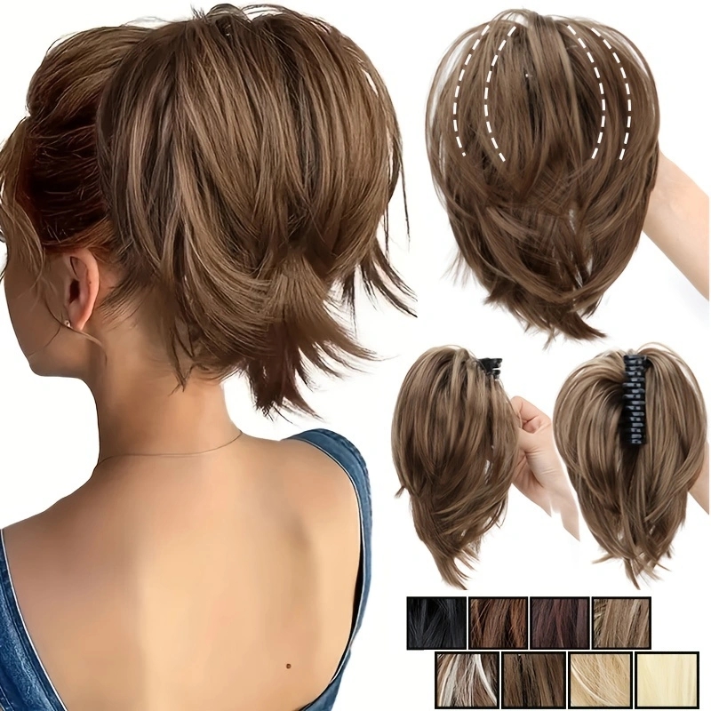 Claw Clip Messy Bun Hair Piece - WIGSIN, moño sintético desordenado, coleteros para