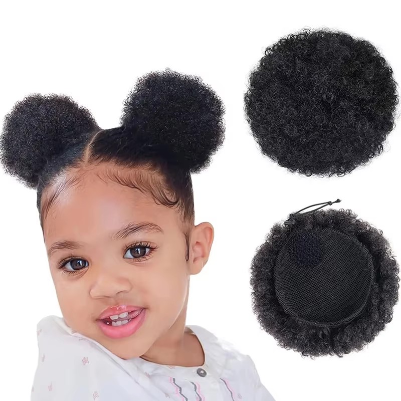 Drawstring Afro Curly Puff Ponytail - 1 unidad/paquete, coleta de pelo afro