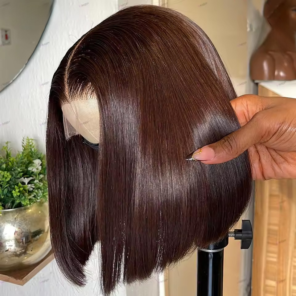 Peluca Bob recta marrón Chocol - Glueless Wear And Go Human Hair Wig reseña y precio