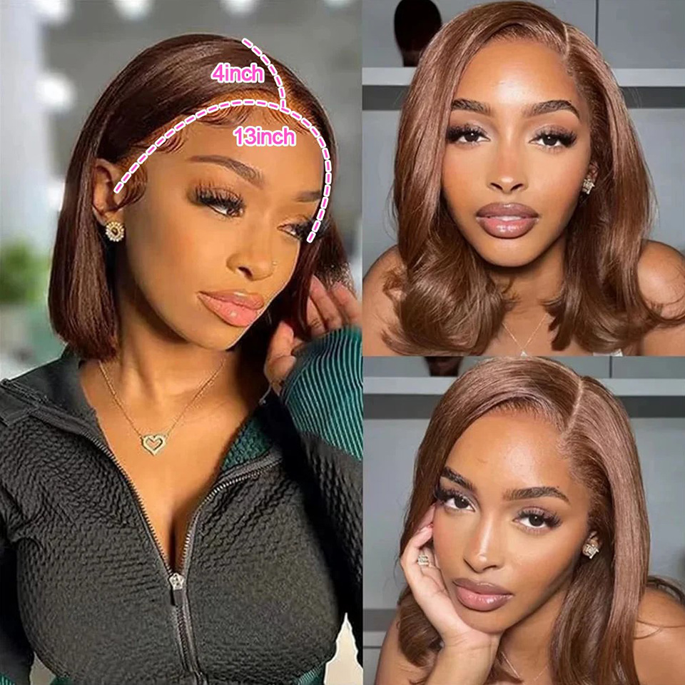 Peluca Bob recta marrón Chocol - Glueless Wear And Go Human Hair Wig reseña y precio