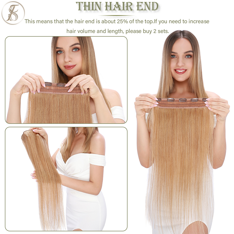 Extensiones de cabello humano  - Seamless Clip In Hair Extensions Human Hair reseña y precio