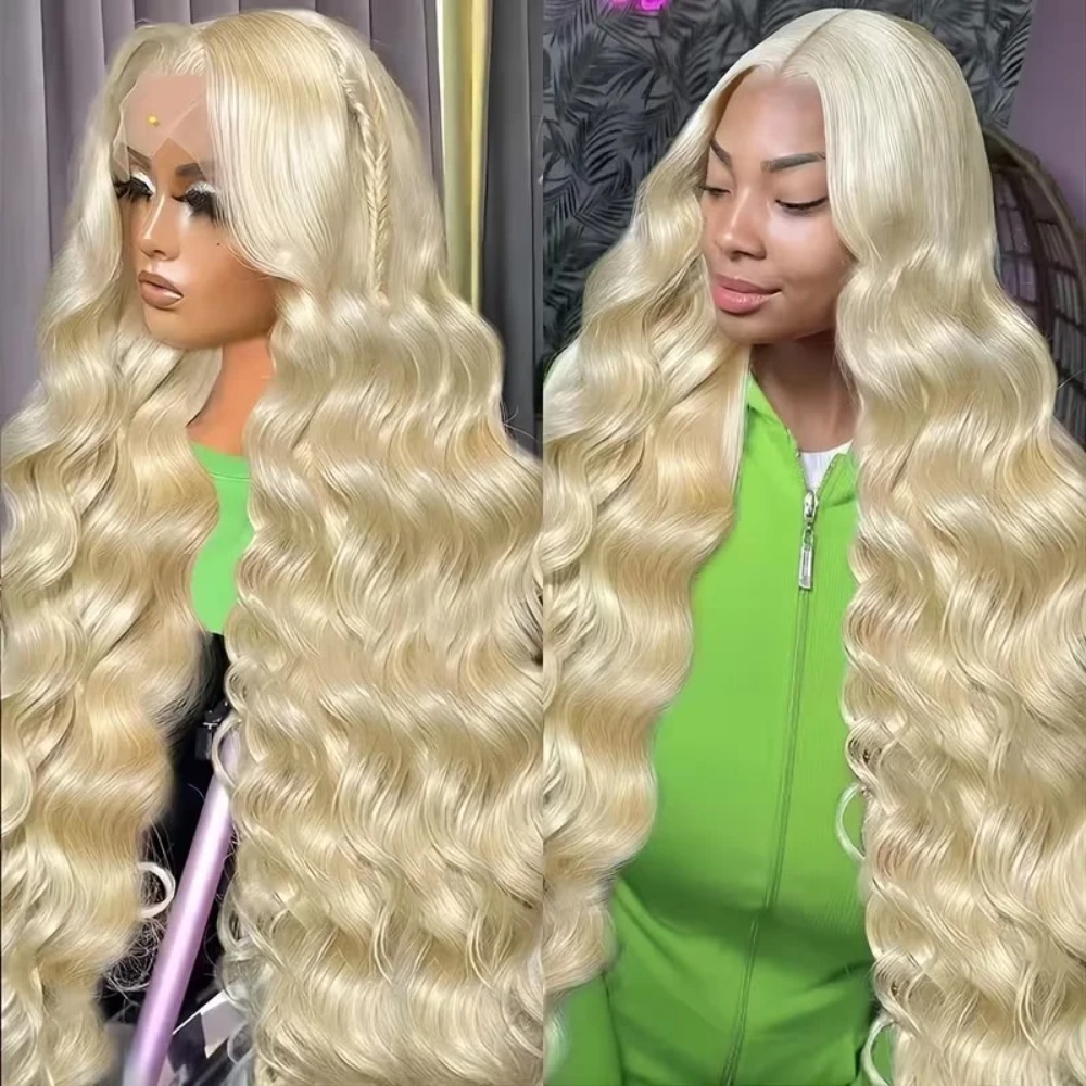 Pelucas Rubias 613 de 26 y 30  - 613 Blonde Body Wave Lace Front Wig reseña y precio