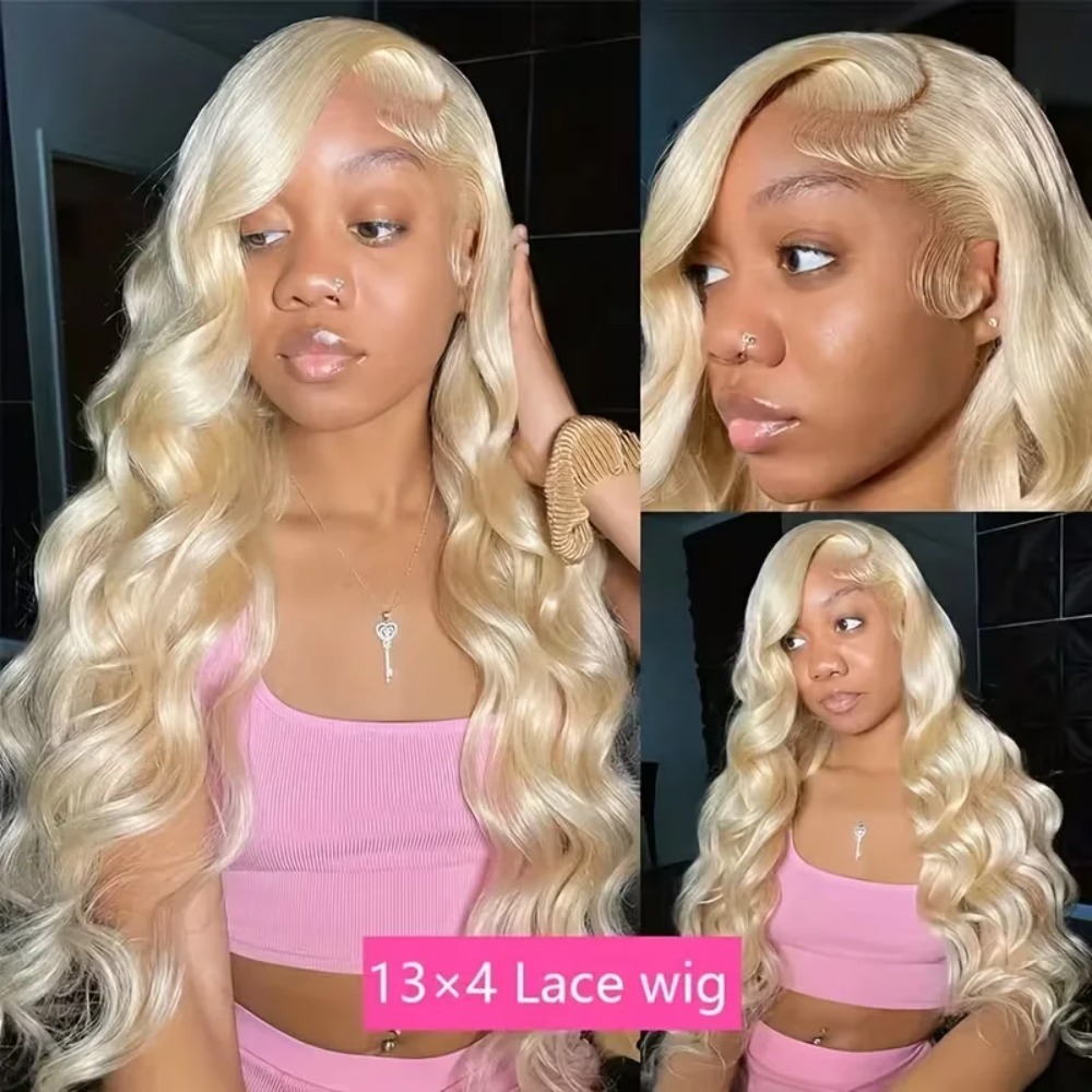 Pelucas Rubias 613 de 26 y 30  - 613 Blonde Body Wave Lace Front Wig reseña y precio