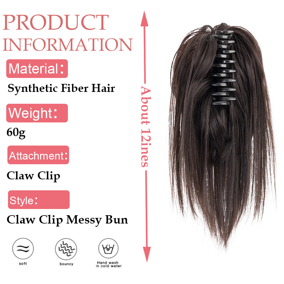 Snoilite-Clip de garra recta s - Claw Clip Messy Bun Hair Piece reseña y precio