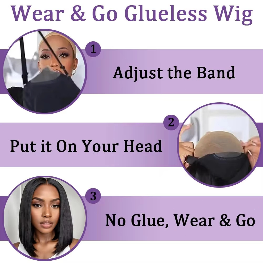 Pelucas sin pegamento cabello  - Glueless Wear And Go Human Hair Wig reseña y precio