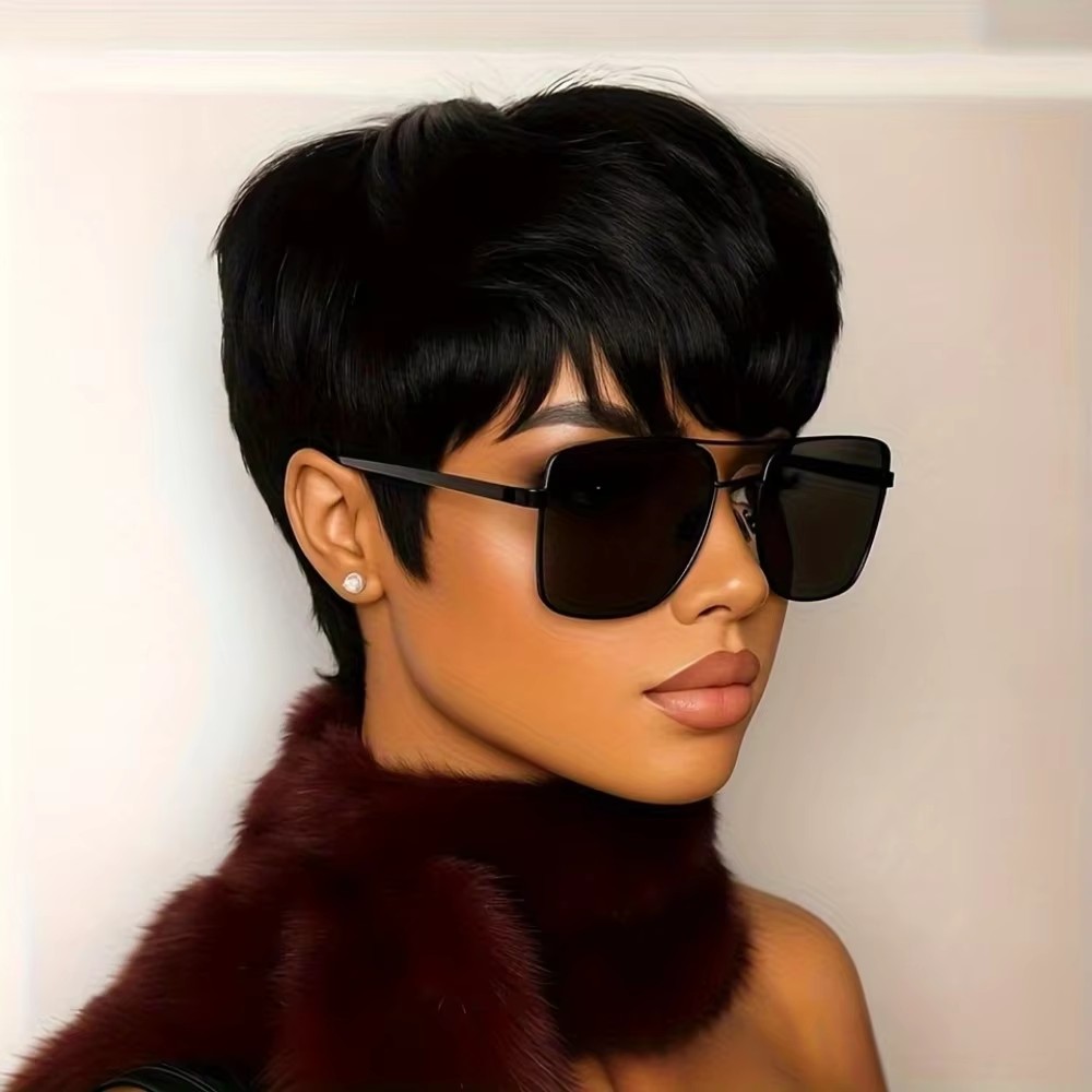 Peluca de cabello humano corto - Short Pixie Cut Wig Human Hair Cheap reseña y precio
