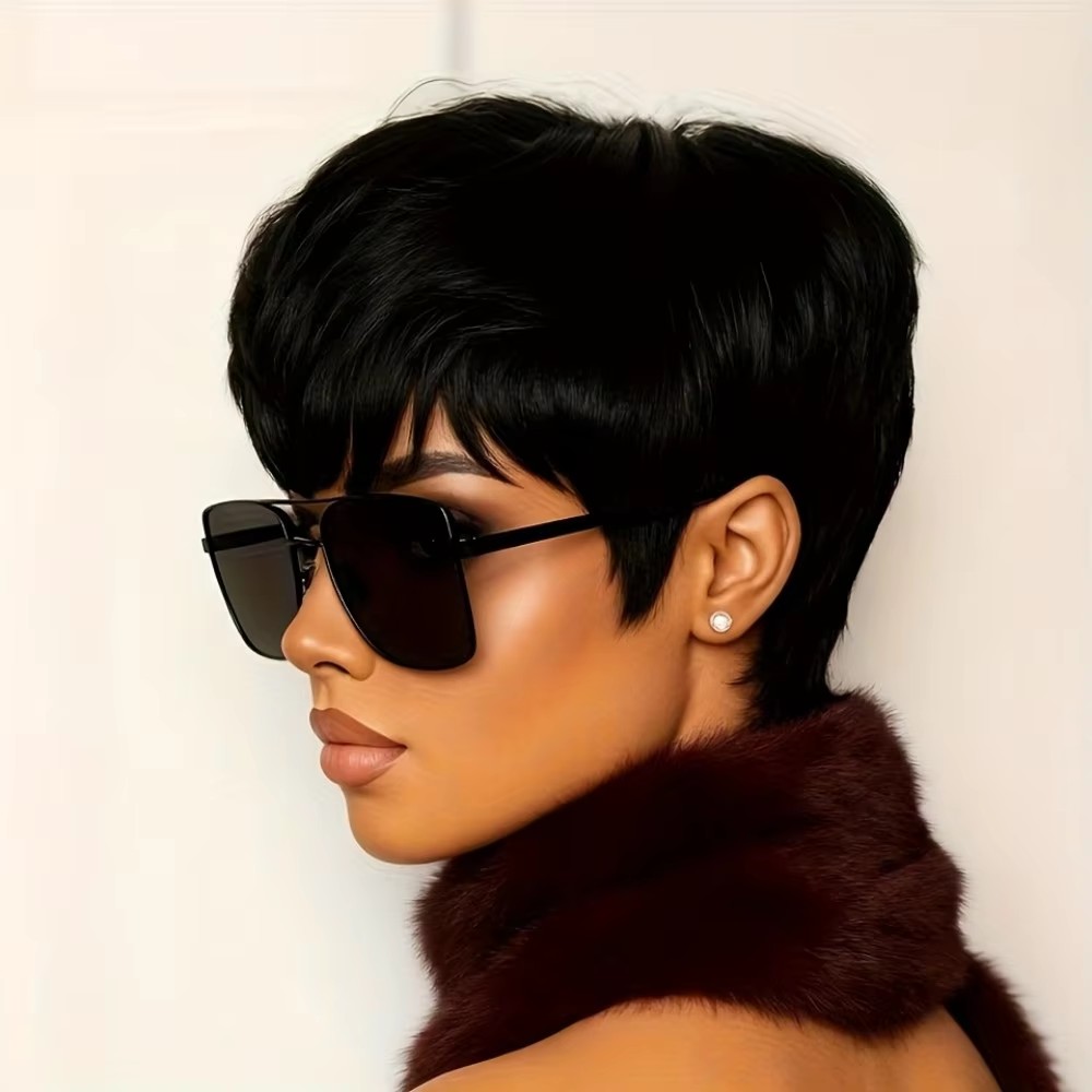 Peluca de cabello humano corto - Short Pixie Cut Wig Human Hair Cheap reseña y precio