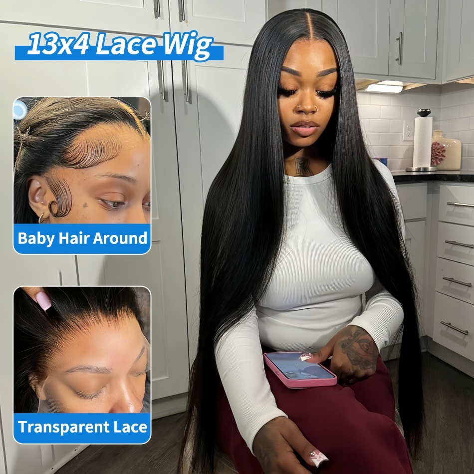 Pelucas de cabello humano liso - Hd Lace Frontal Wig Human Hair Pre Plucked reseña y precio