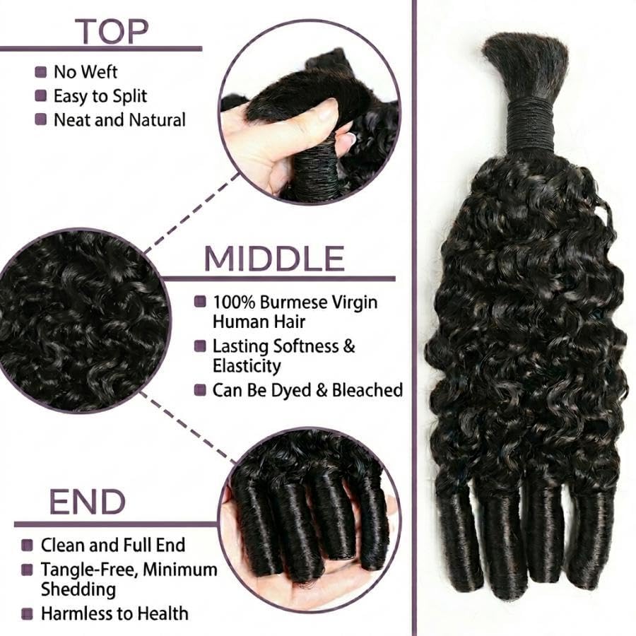 Cabello Humano para Trenzas Bo - Water Wave Bulk Human Hair For Braiding reseña y precio