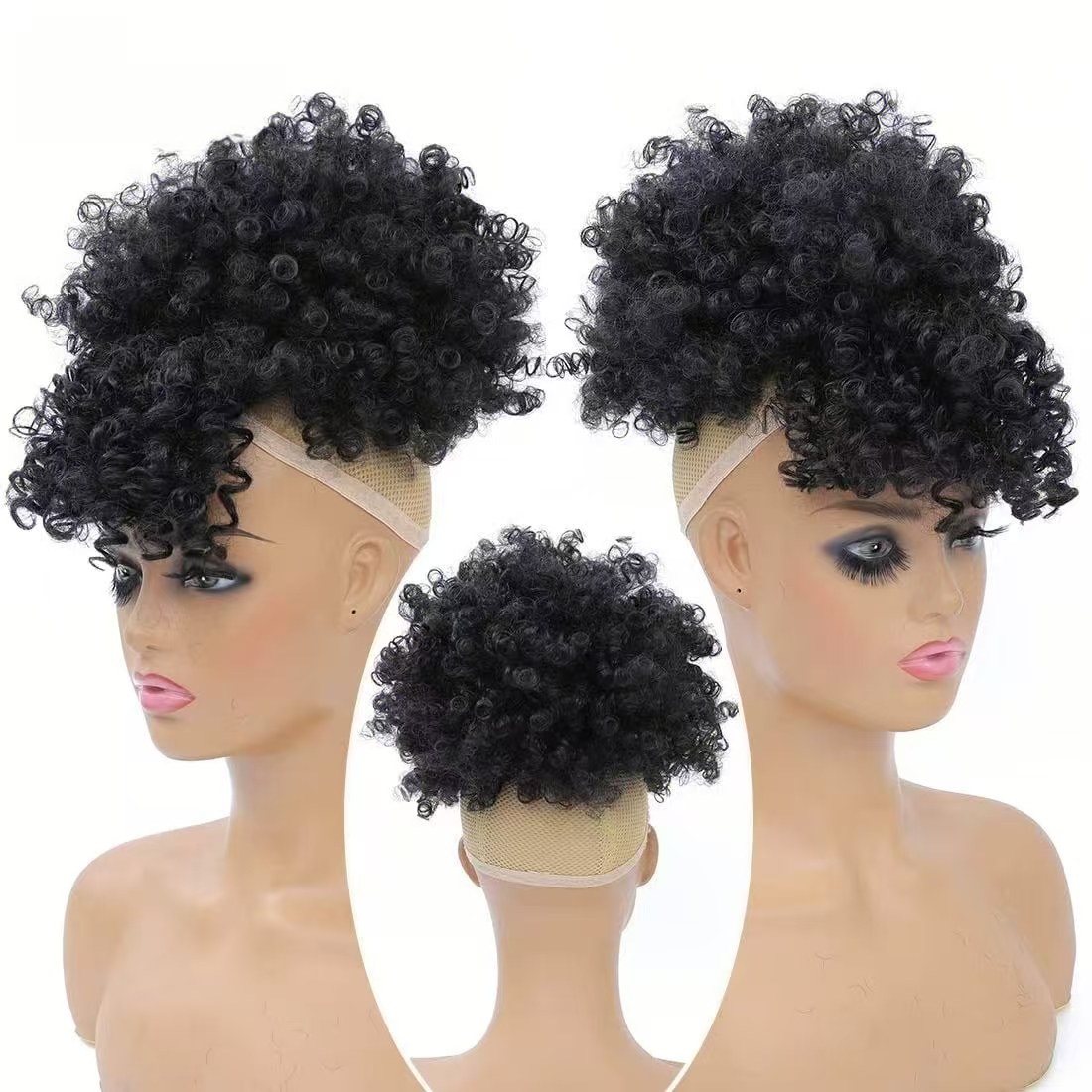 Cola de Caballo Corta con Fleq - Drawstring Afro Curly Puff Ponytail reseña y precio