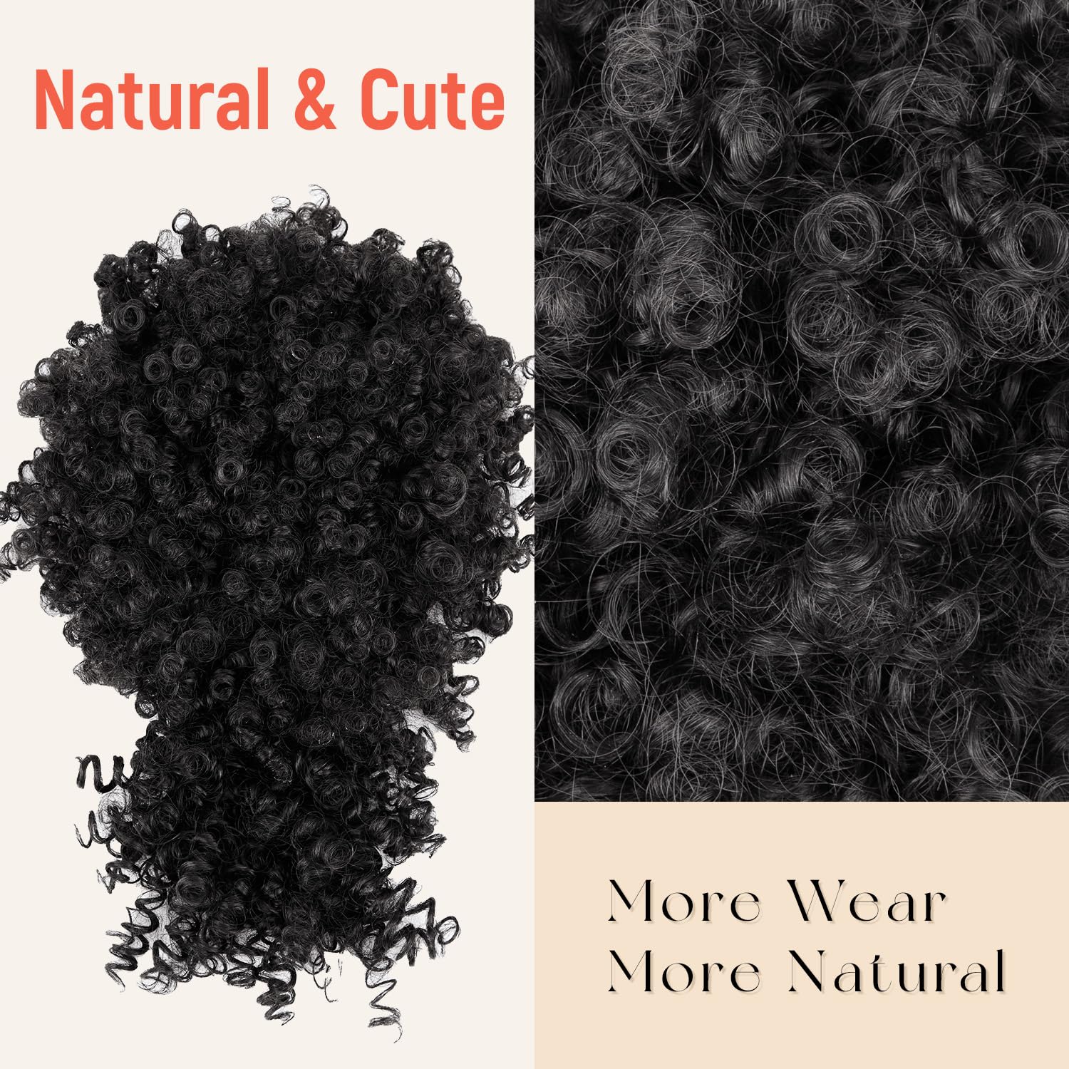 Cola de Caballo Corta con Fleq - Drawstring Afro Curly Puff Ponytail reseña y precio