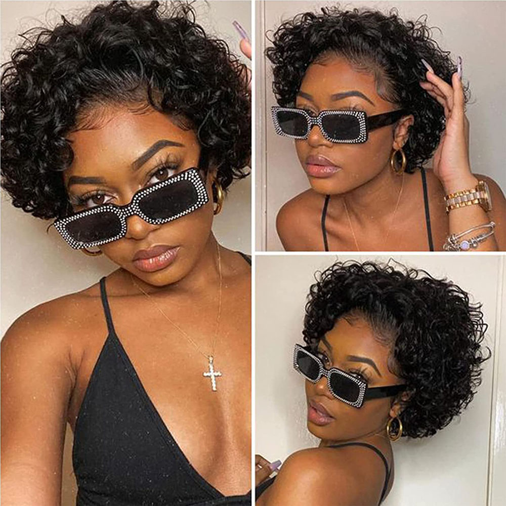 Peluca corta de corte Pixie, p - Short Pixie Cut Wig Human Hair Cheap reseña y precio