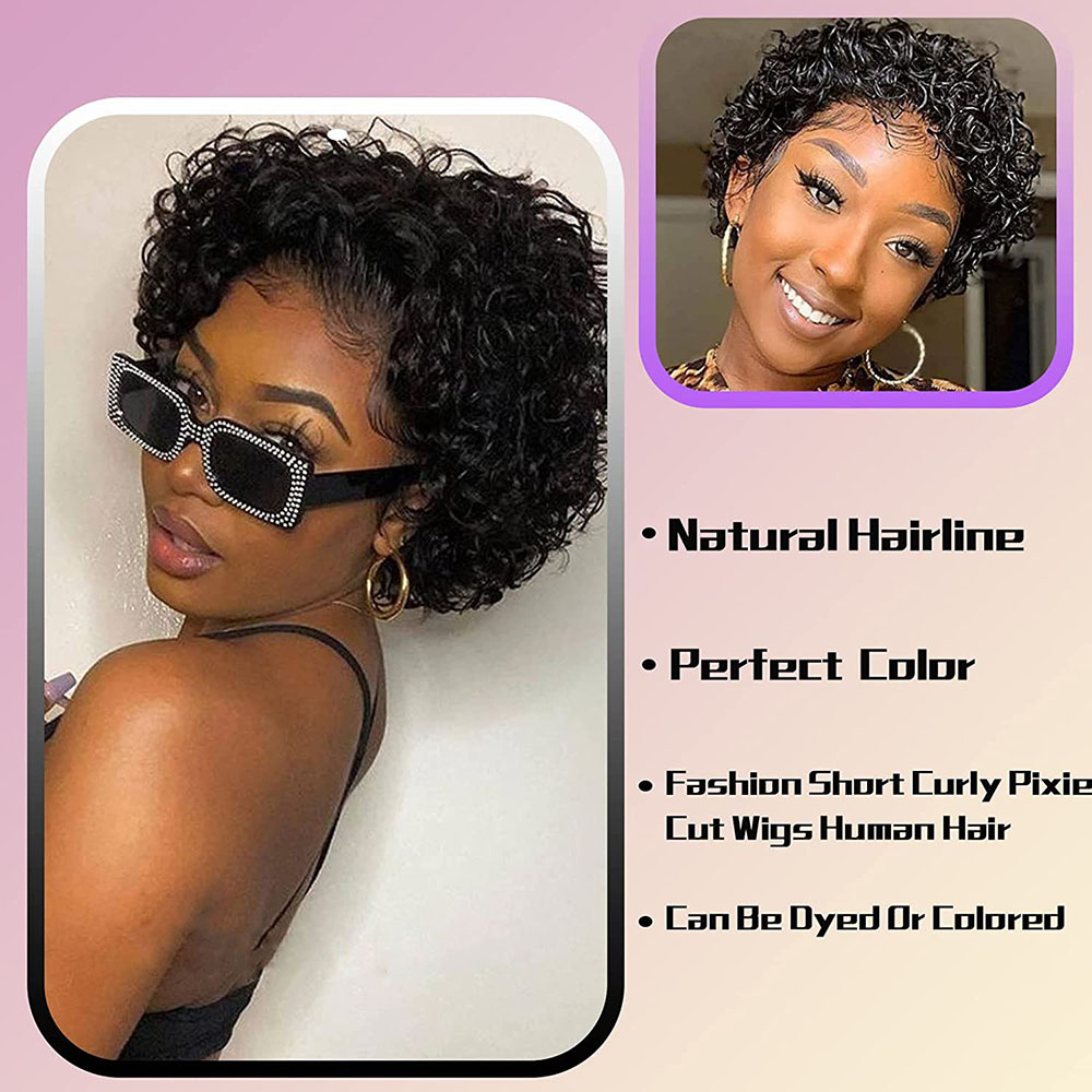 Peluca corta de corte Pixie, p - Short Pixie Cut Wig Human Hair Cheap reseña y precio