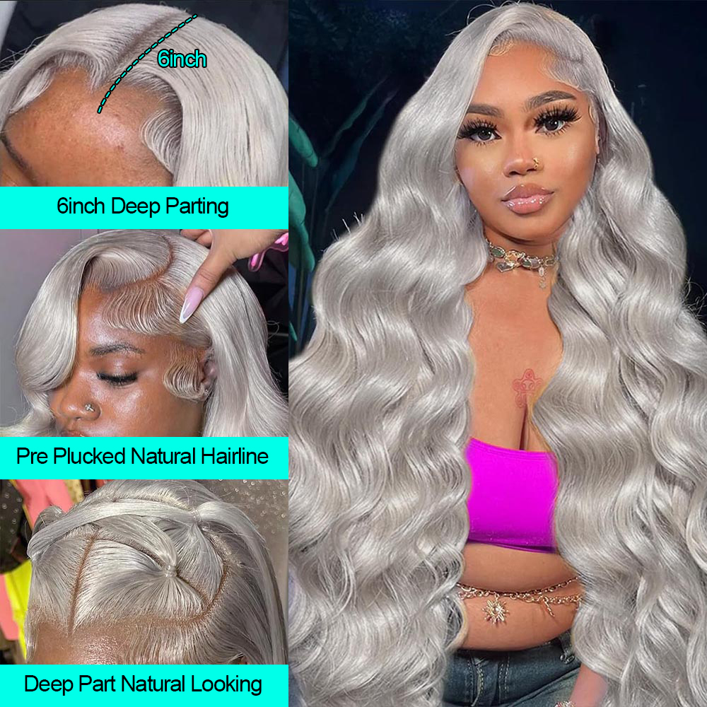 Cosplay Body Wave Silver Grey  - 613 Blonde Body Wave Lace Front Wig reseña y precio