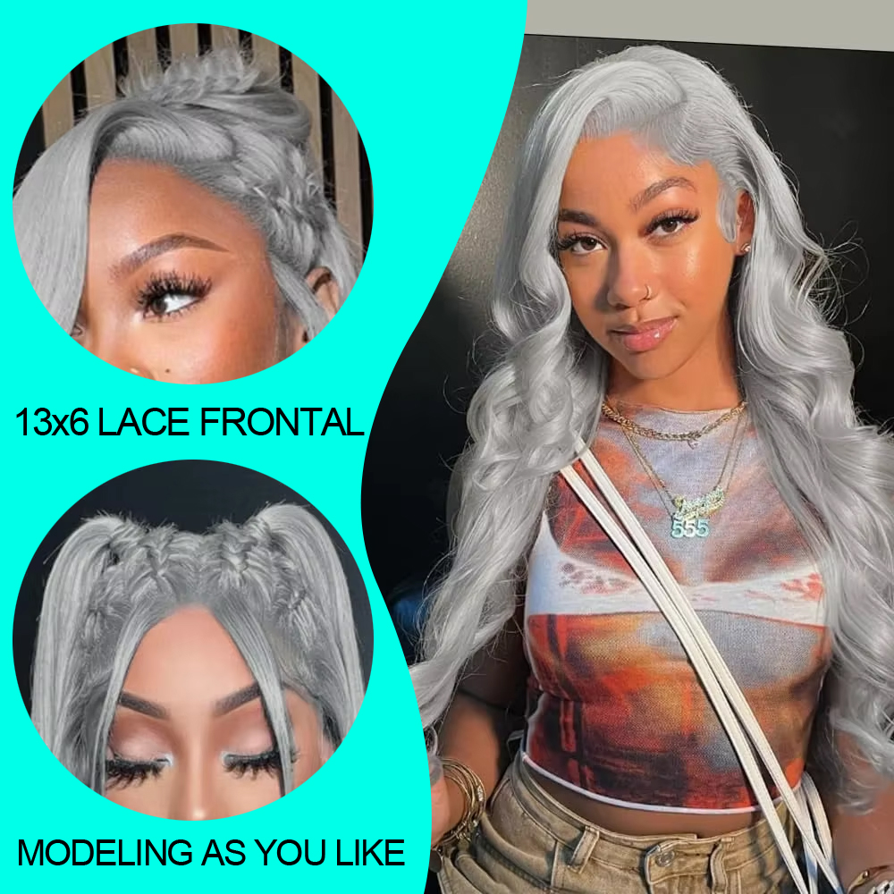 Cosplay Body Wave Silver Grey  - 613 Blonde Body Wave Lace Front Wig reseña y precio