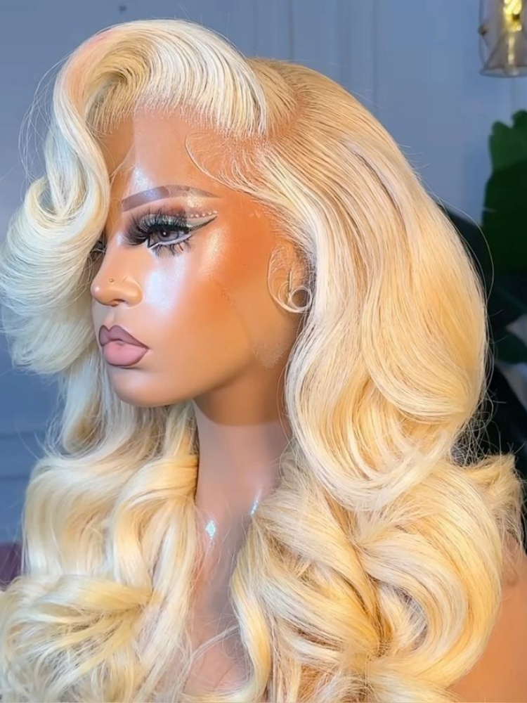 Peluca de cabello humano Rubio - 613 Blonde Body Wave Lace Front Wig reseña y precio