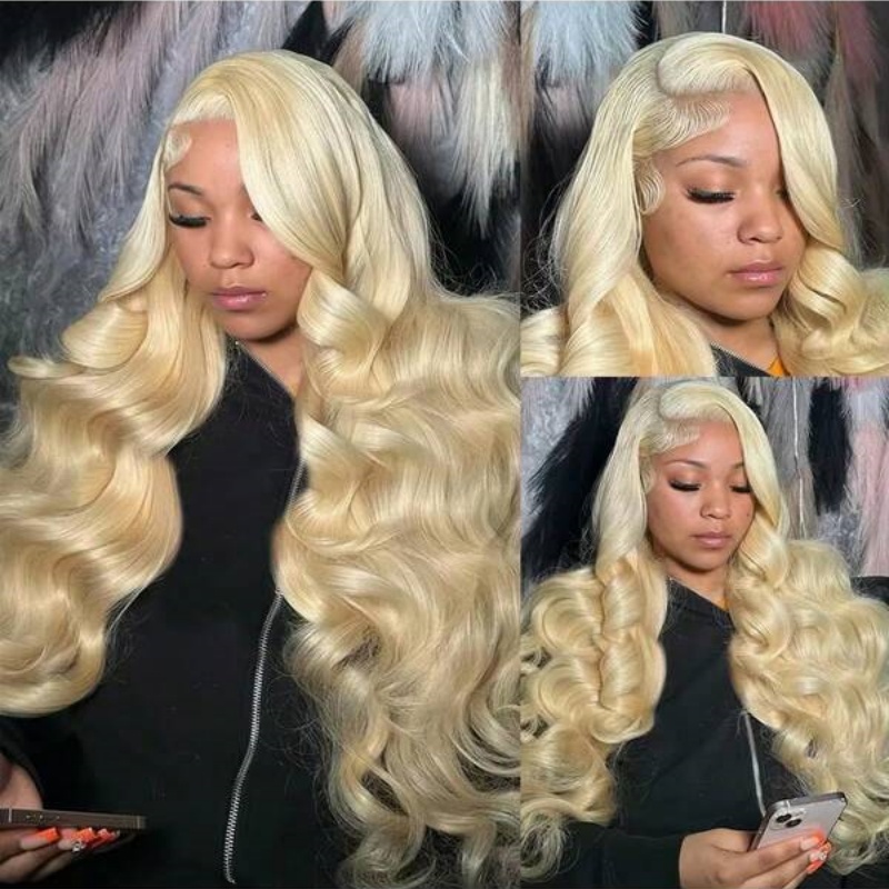 Peluca de cabello humano Rubio - 613 Blonde Body Wave Lace Front Wig reseña y precio