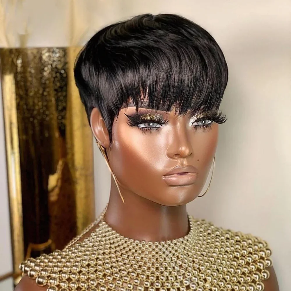 Peluca Bob recta corta, peluca - Short Pixie Cut Wig Human Hair Cheap reseña y precio