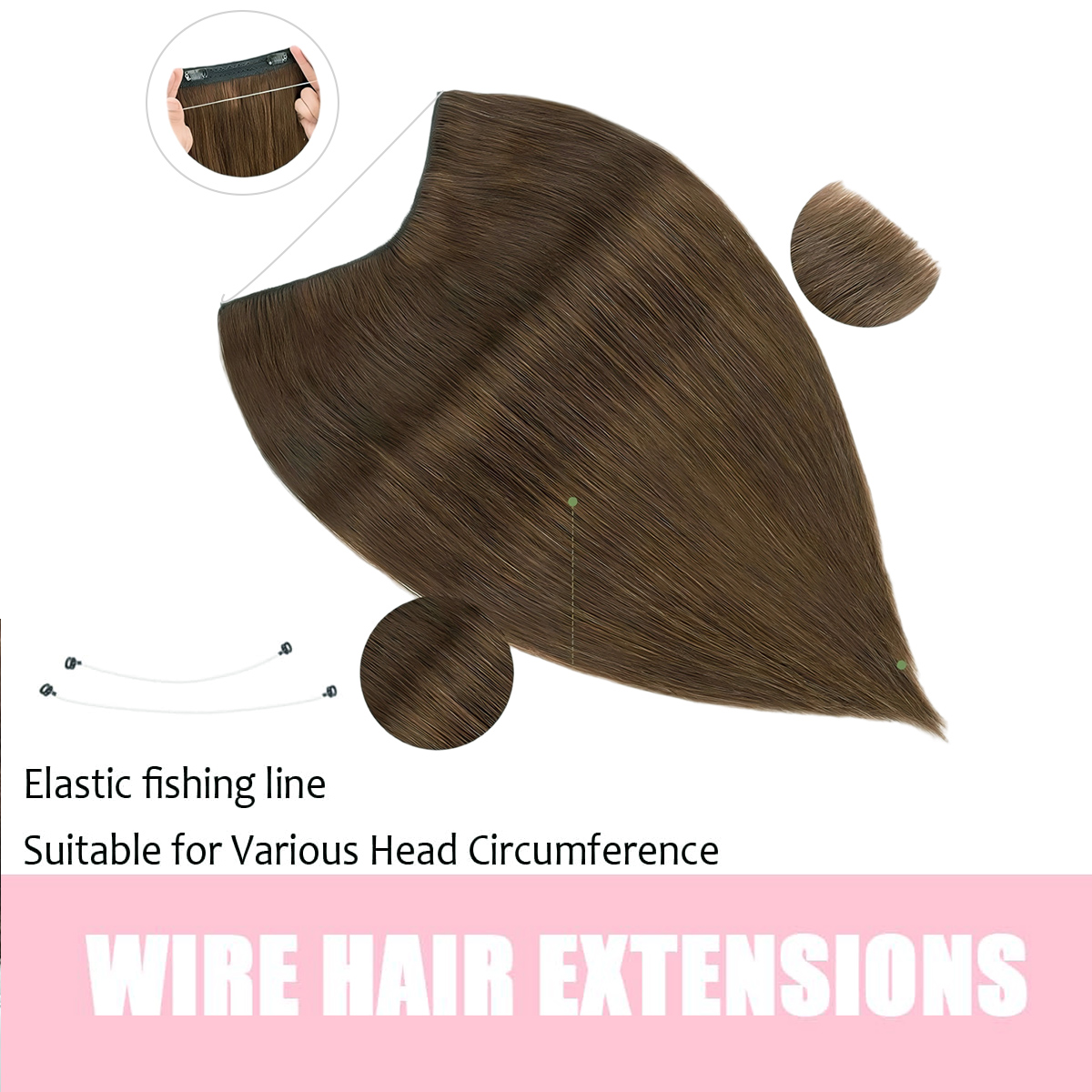 Extensiones de Cabello Halo In - Seamless Clip In Hair Extensions Human Hair reseña y precio
