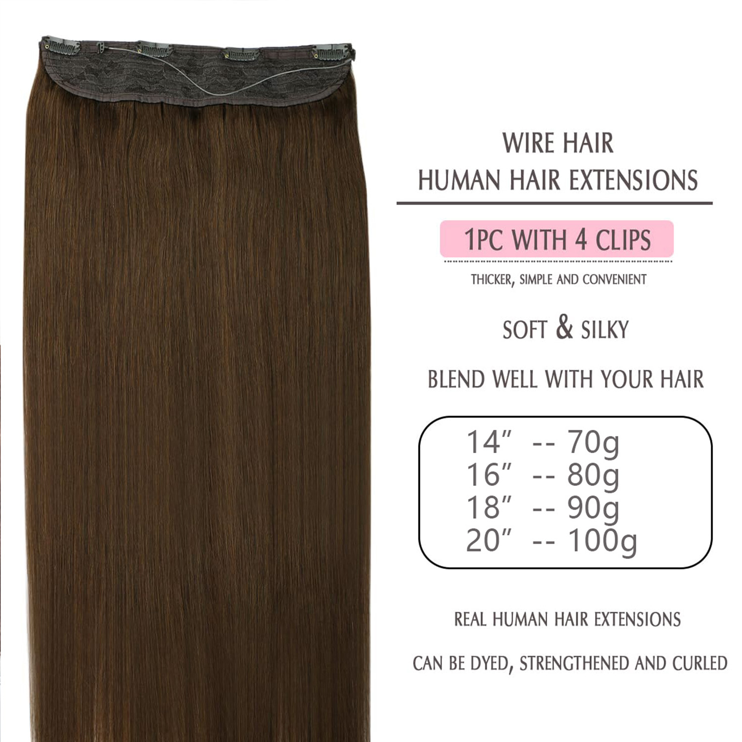 Extensiones de Cabello Halo In - Seamless Clip In Hair Extensions Human Hair reseña y precio