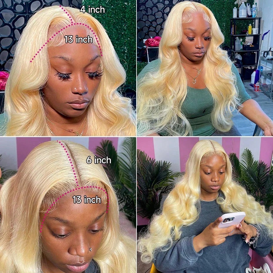 Peluca de Cabello Humano 613 c - 613 Blonde Body Wave Lace Front Wig reseña y precio