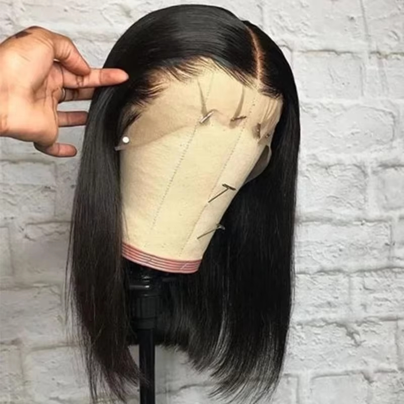 Peluca de cabello humano real  - Pre Parted 13X4 Lace Front Bob Wig reseña y precio