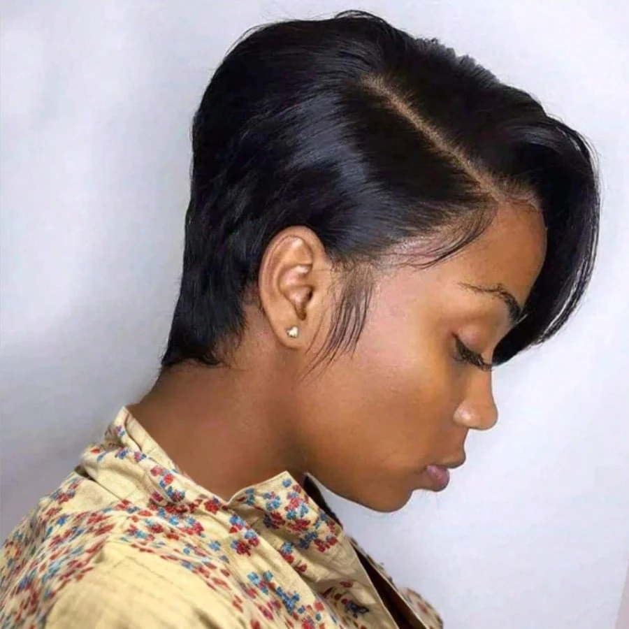 Peluca corta barata al por may - Short Pixie Cut Wig Human Hair Cheap reseña y precio