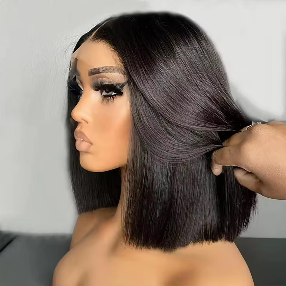 Pelucas de cabello humano bras - Pre Parted 13X4 Lace Front Bob Wig reseña y precio