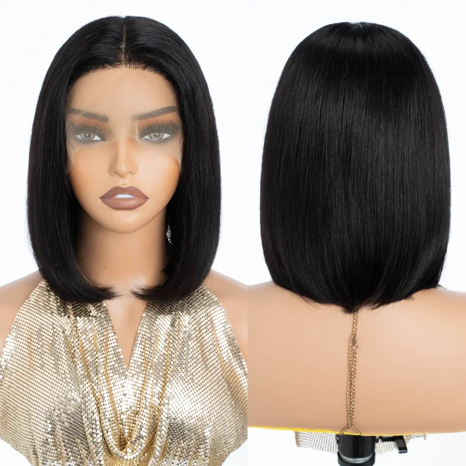 Pelucas de cabello humano liso - Glueless Wear And Go Human Hair Wig reseña y precio