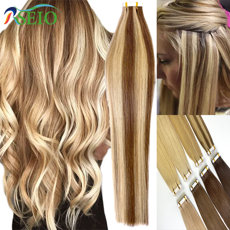 RSEIO-Cinta recta en extension - Invisible Tape In Extensions Real Hair reseña y precio