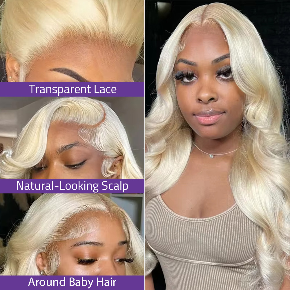 Peluca frontal de encaje trans - 613 Blonde Body Wave Lace Front Wig reseña y precio