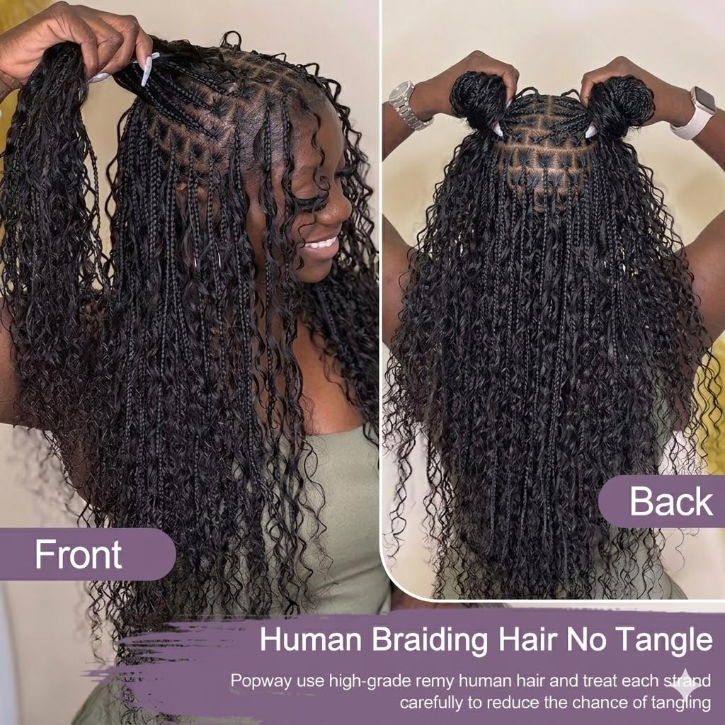 Extensiones de Cabello Humano  - Water Wave Bulk Human Hair For Braiding reseña y precio