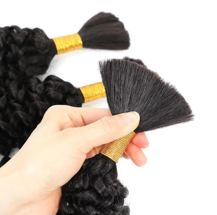 Cabello humano suelto a granel - Water Wave Bulk Human Hair For Braiding reseña y precio