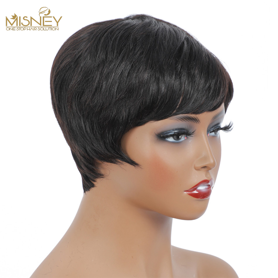 Pelucas de cabello humano bras - Short Pixie Cut Wig Human Hair Cheap reseña y precio