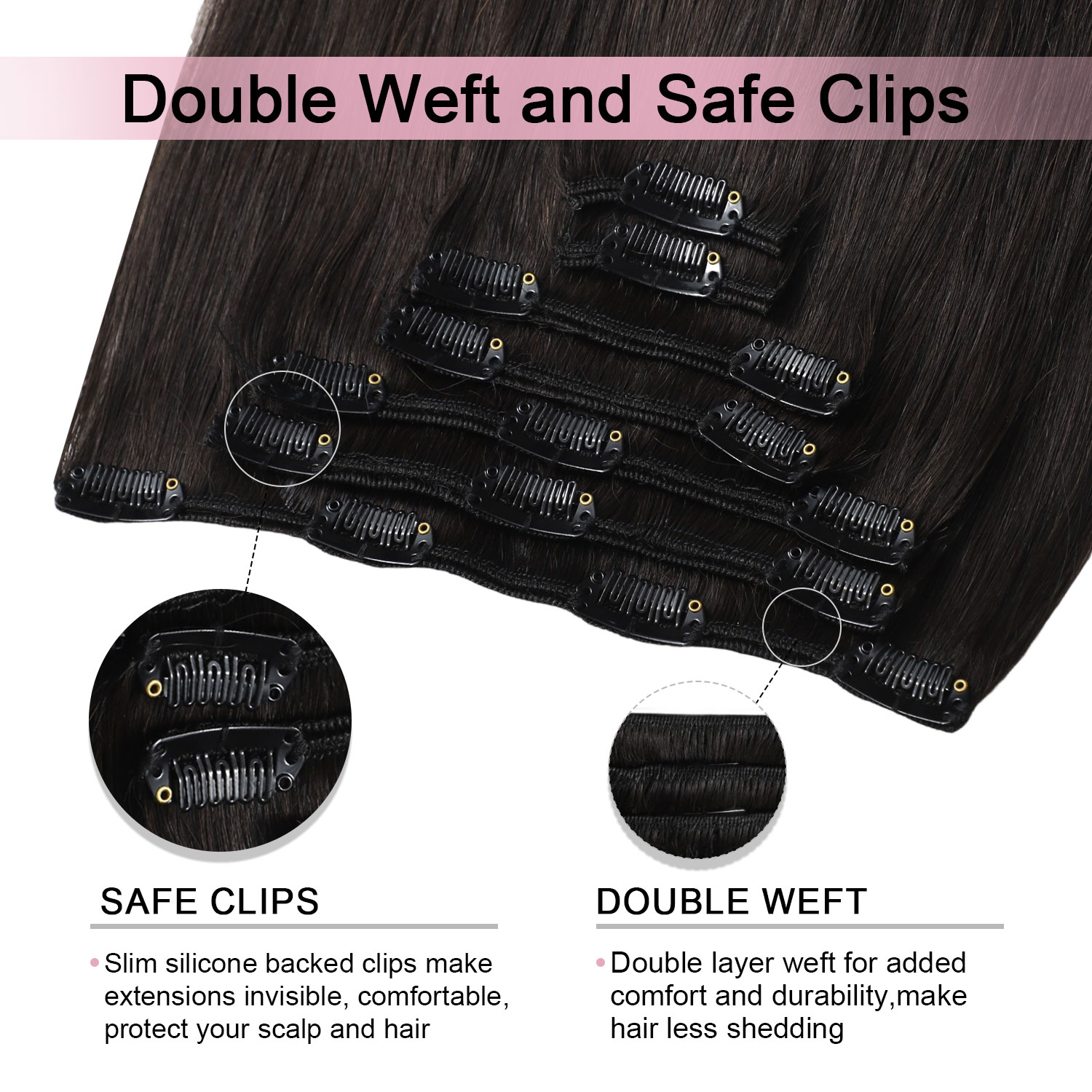 Extensiones de Cabello con Cli - Seamless Clip In Hair Extensions Human Hair reseña y precio