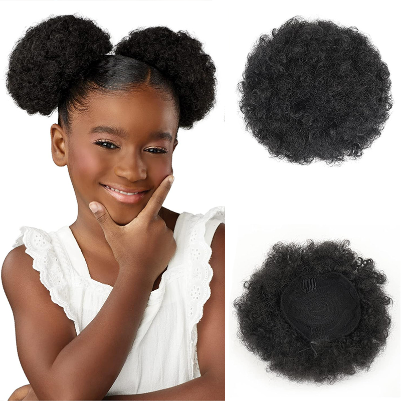 Coleta Afro sintética con cord - Drawstring Afro Curly Puff Ponytail reseña y precio