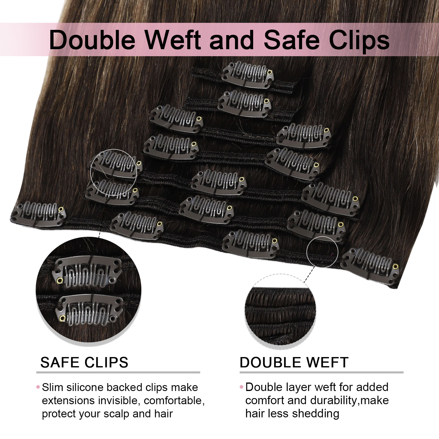 Extensiones de Cabello con Cli - Seamless Clip In Hair Extensions Human Hair reseña y precio
