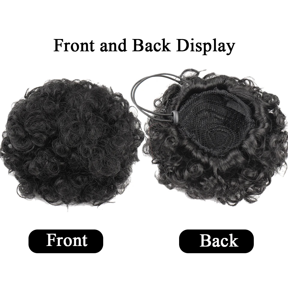 Extensión de cola de caballo c - Drawstring Afro Curly Puff Ponytail reseña y precio