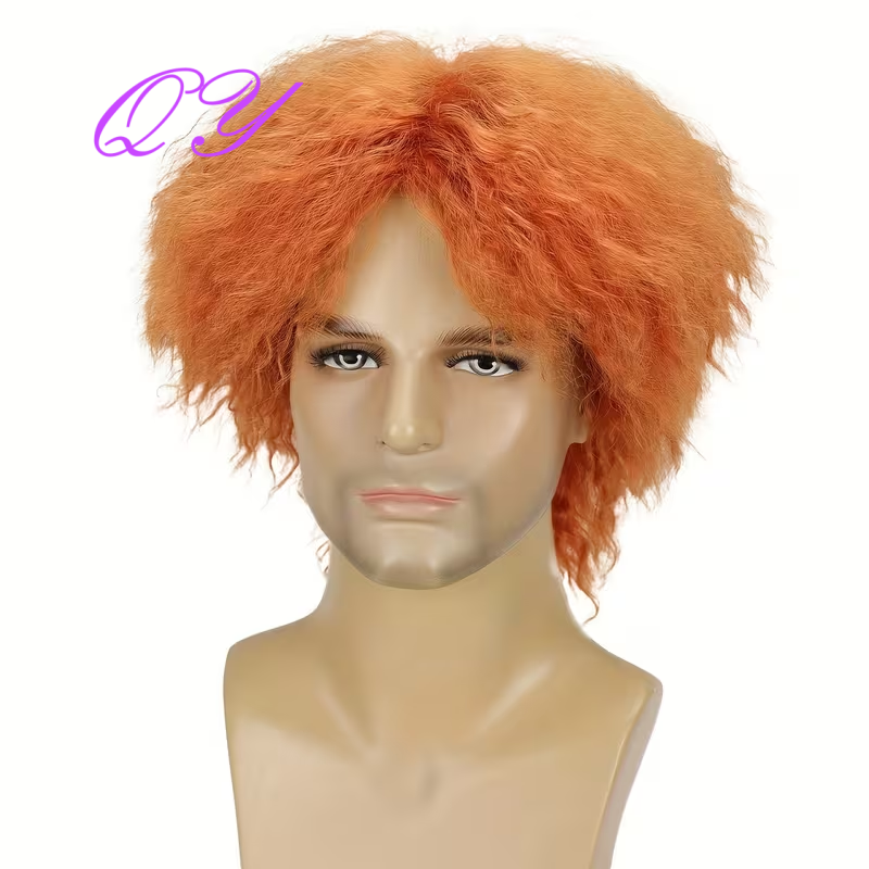 Peluca corta afro rizada naran - Synthetic Wigs reseña y precio
